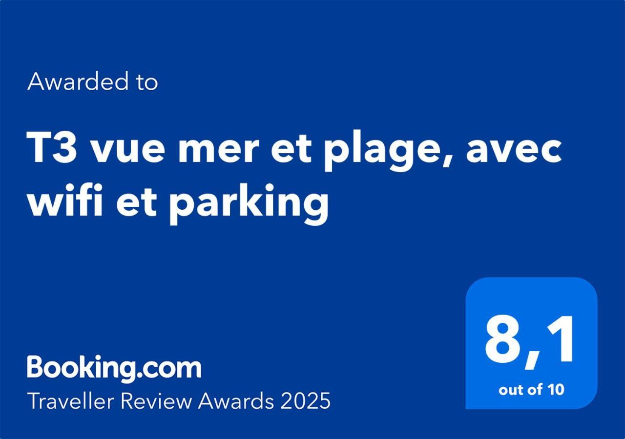 T3 Vue Mer Et Plage, Avec Wifi Et Parking Saint-Pierre-la-Mer  Εξωτερικό φωτογραφία